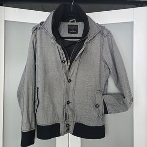 Men's Black and White Lightweight Jacket